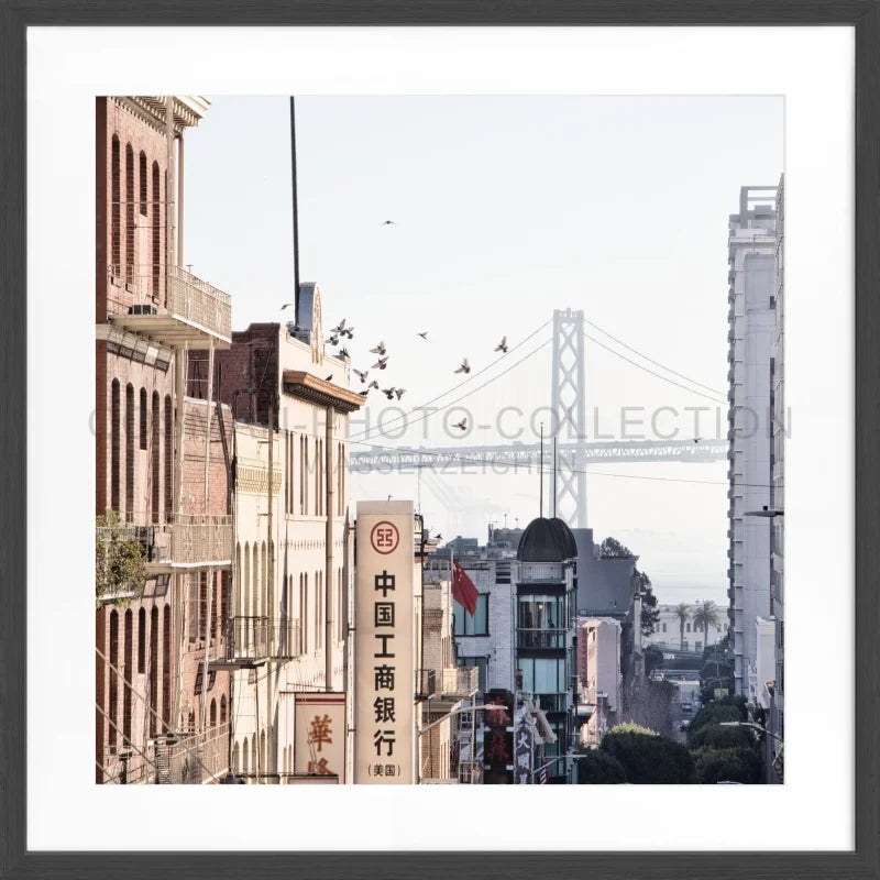 Poster ’Bay Bridge’ San Francisco SF06Q - Schwarz matt