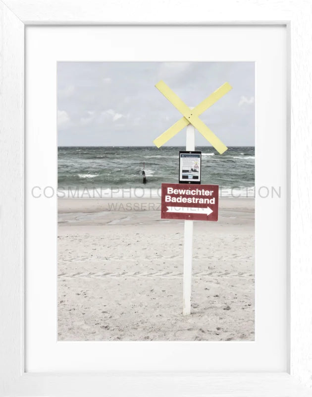 Cosman-Interior Motiv: farbe / Grösse: S (25cm x 31cm) / Rahmenfarbe: weiss matt Poster Sylt SY49