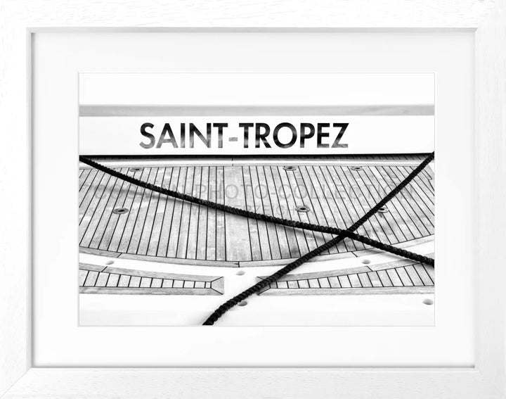 Poster ’Boot Hafen’ Saint Tropez ST09A - Weiss 3cm / S