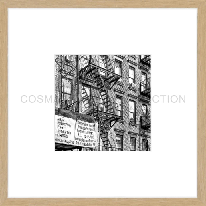 Poster ’Feuertreppen’ New York NY93OB - 43x43cm