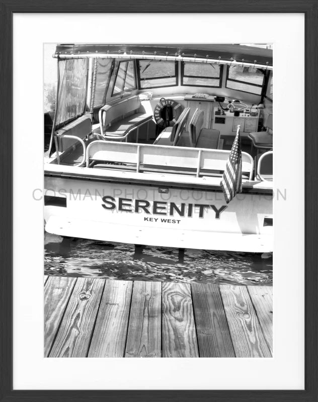 Poster Florida Key West ’Boat’ FL25 - Schwarz matt