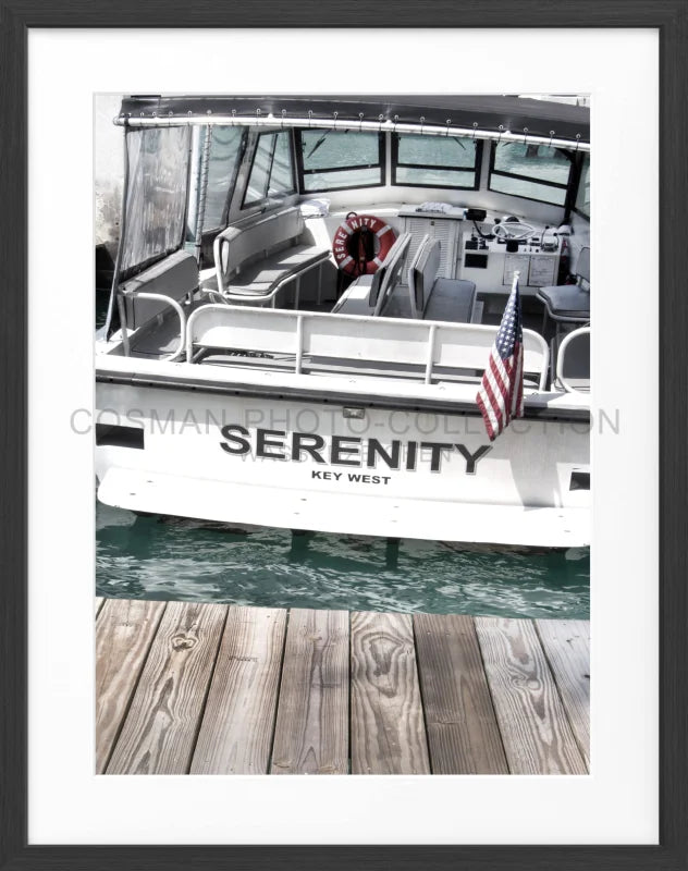 Poster Florida Key West ’Boat’ FL25 - Schwarz matt
