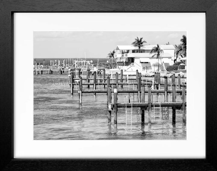 Poster Florida Keys ’Beach House’ FL04 - Schwarz 3cm