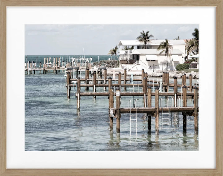 Poster Florida Keys ’Beach House’ FL04 - Eiche Furnier