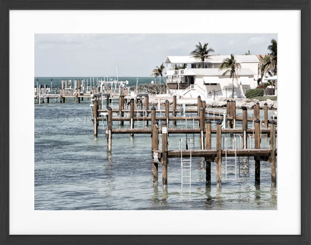 Poster Florida Keys ’Beach House’ FL04 - Schwarz matt