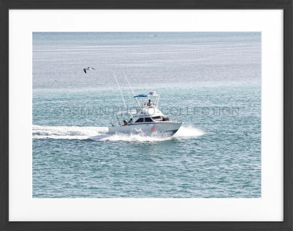 Poster Florida Keys ’Boat’ FL03 - Schwarz matt 1.5cm