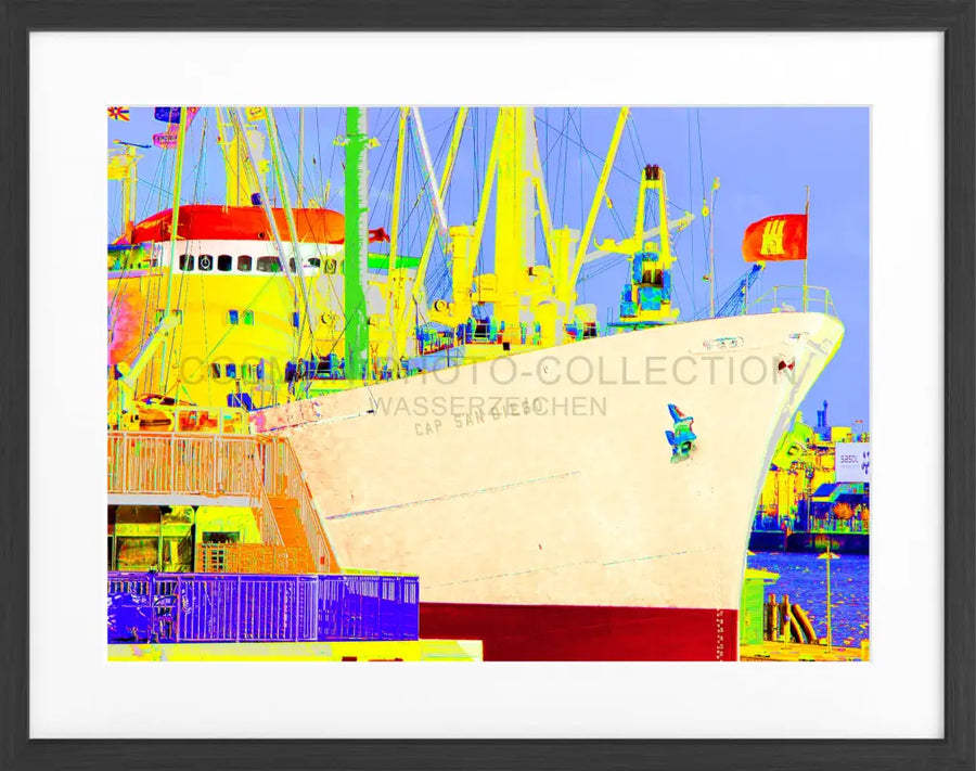 Poster ’Color Edition’ Hamburg Hafen ’Cap San