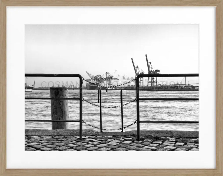 Poster Hamburg Hafen ’Zaun’ HH28 - Eiche Furnier 1.5cm