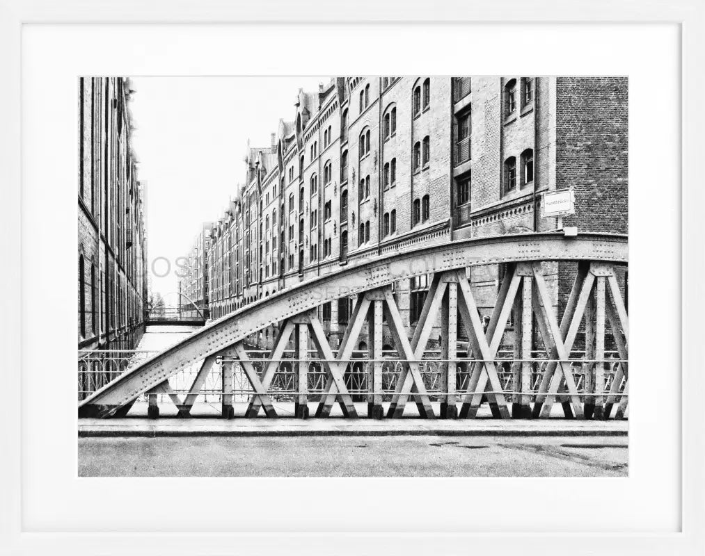 Poster Hamburg ’Speicherstadt’ HH46F - Weiss 1.5cm / S