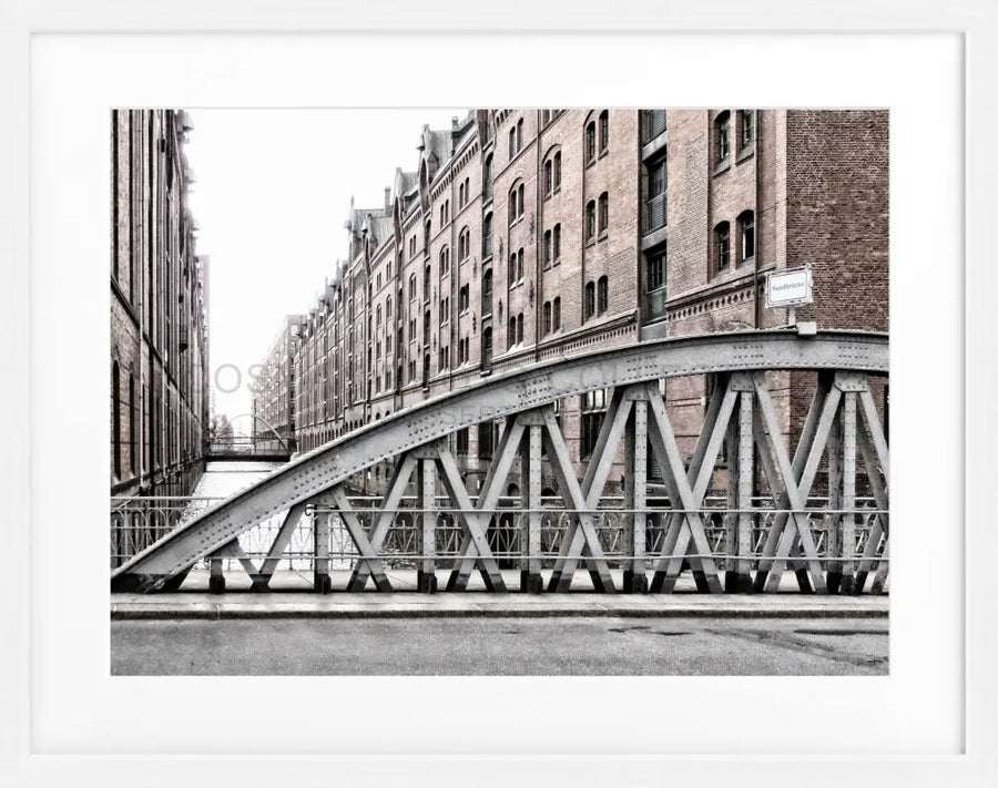 Poster Hamburg ’Speicherstadt’ HH46F - Weiss 1.5cm / S