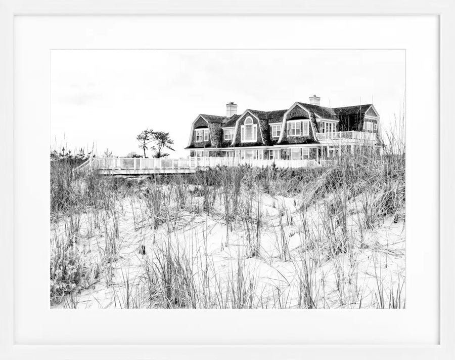 Poster Hamptons Long Island ’Beach House’ HM28 - Weiss