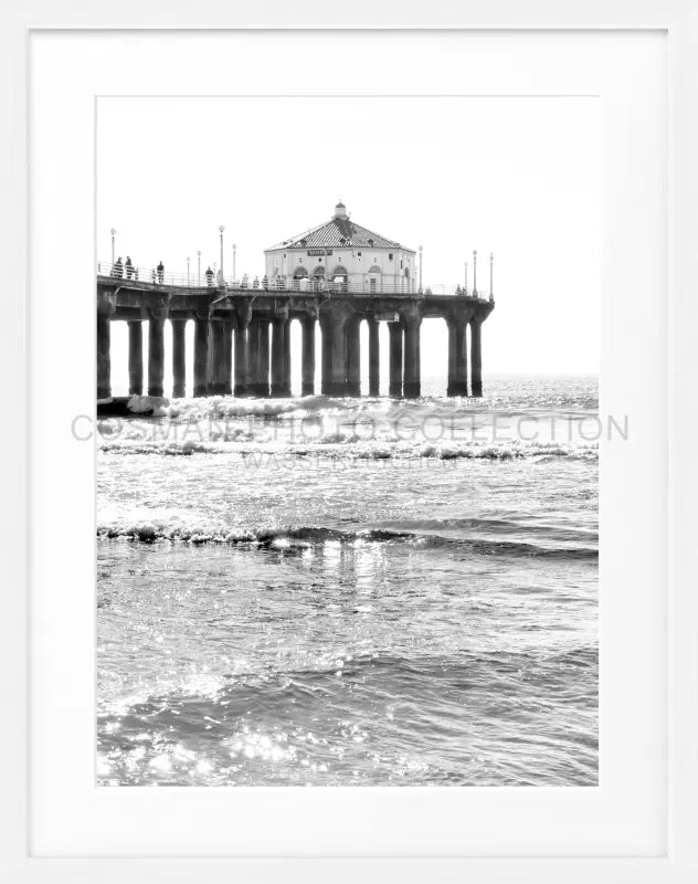 Poster Kalifornien Manhattan Beach ’Pier’ K189 - Weiss