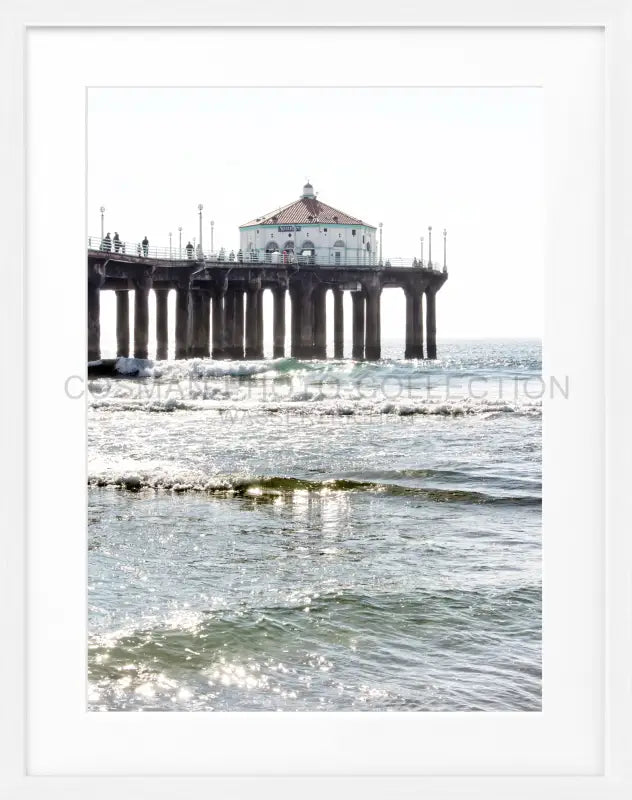 Poster Kalifornien Manhattan Beach ’Pier’ K189 - Weiss