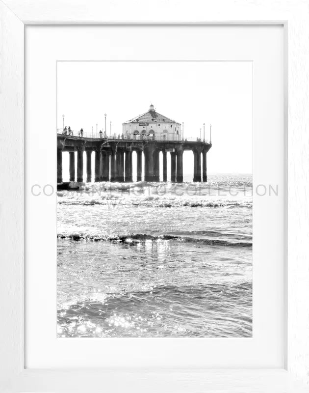 Poster Kalifornien Manhattan Beach ’Pier’ K189 - Weiss