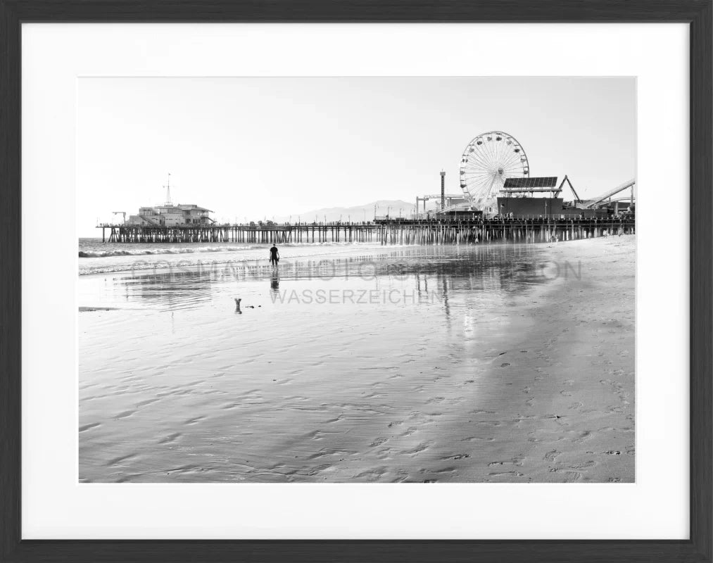 Poster Kalifornien Santa Monica ’Pier’ K132 - Schwarz