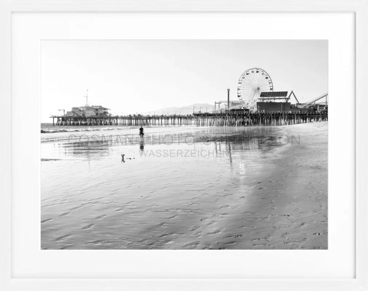 Poster Kalifornien Santa Monica ’Pier’ K132 - Weiss