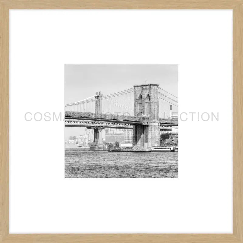 Poster New York NY111OB - 43x43cm Objektrahmen - eiche