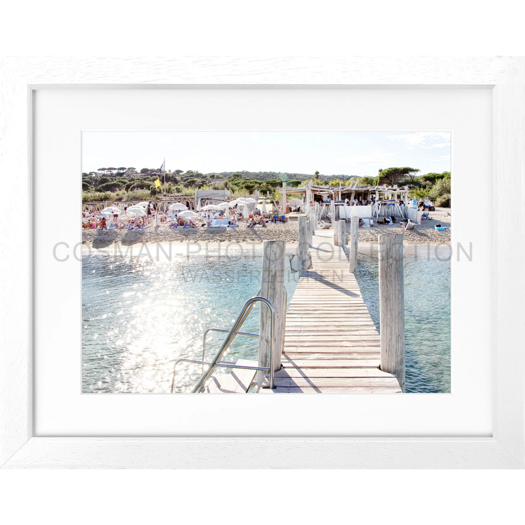 Poster ’Beach Le Club 55’ Saint Tropez ST44 - Weiss 3cm