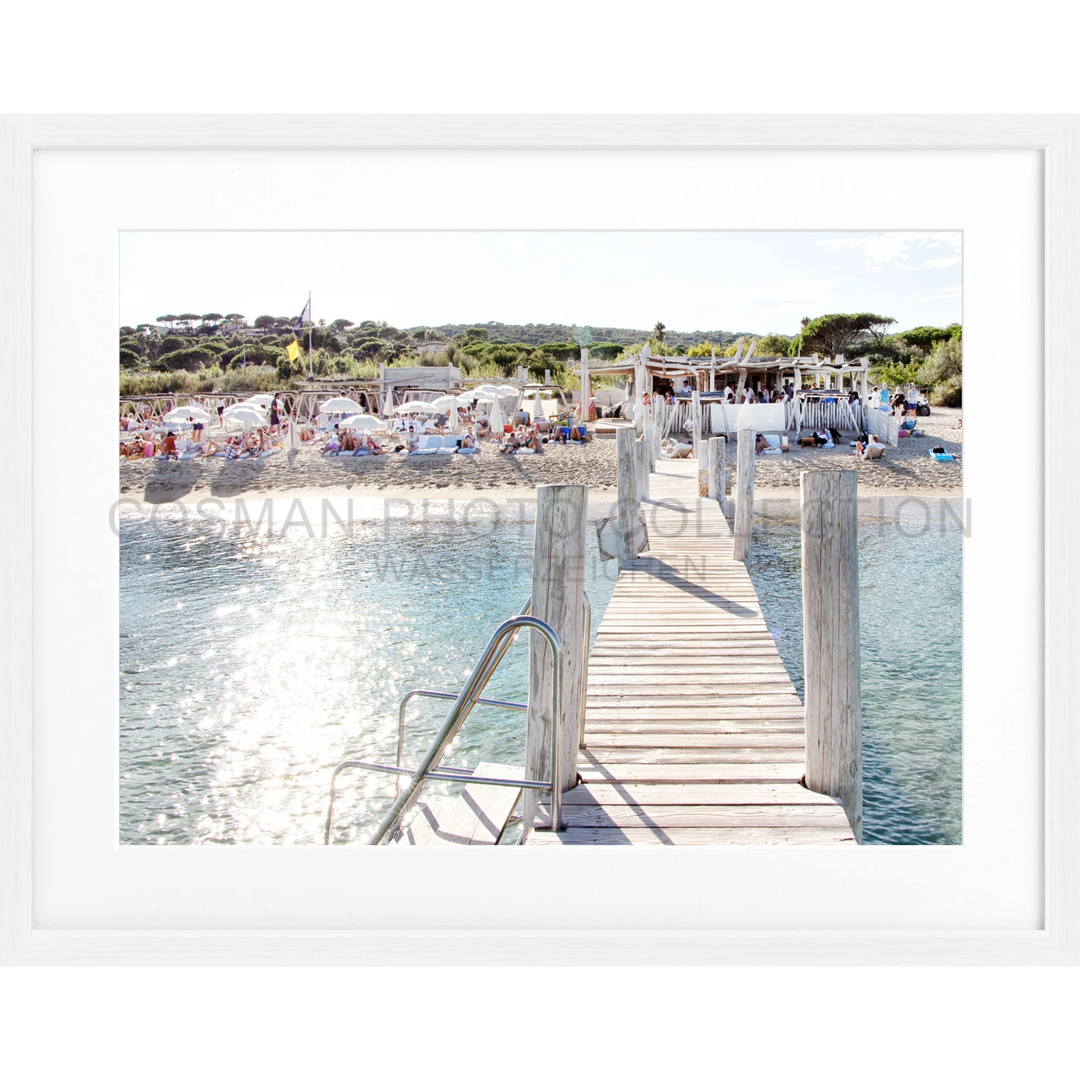 Poster ’Beach Le Club 55’ Saint Tropez ST44 - Weiss