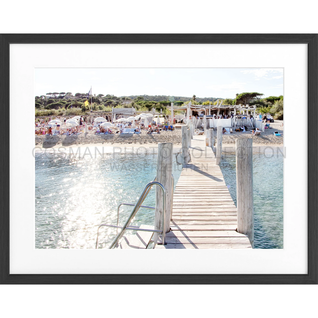 Poster ’Beach Le Club 55’ Saint Tropez ST44 - Schwarz