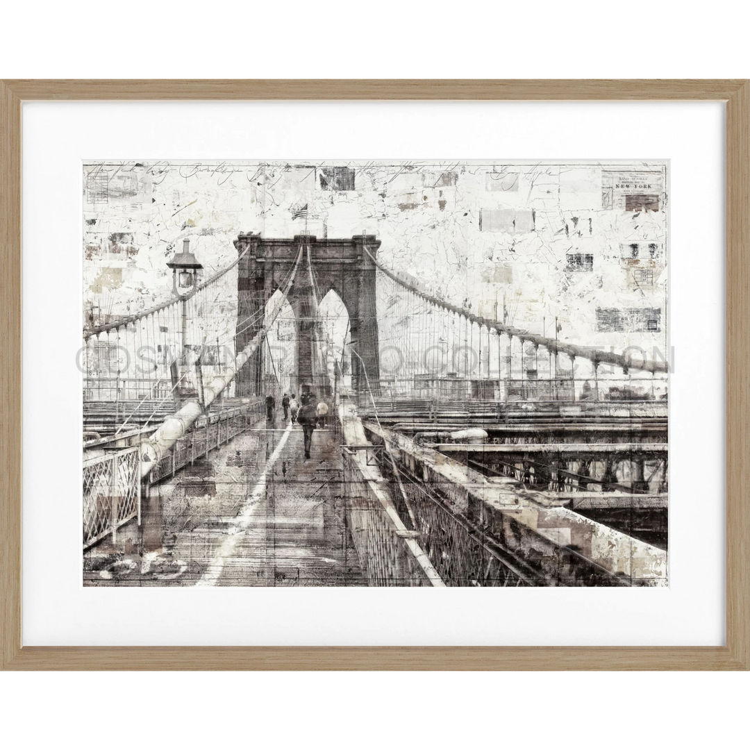 Poster Brooklyn Bridge GM02 - Eiche Furnier 1.5cm / S (31cm