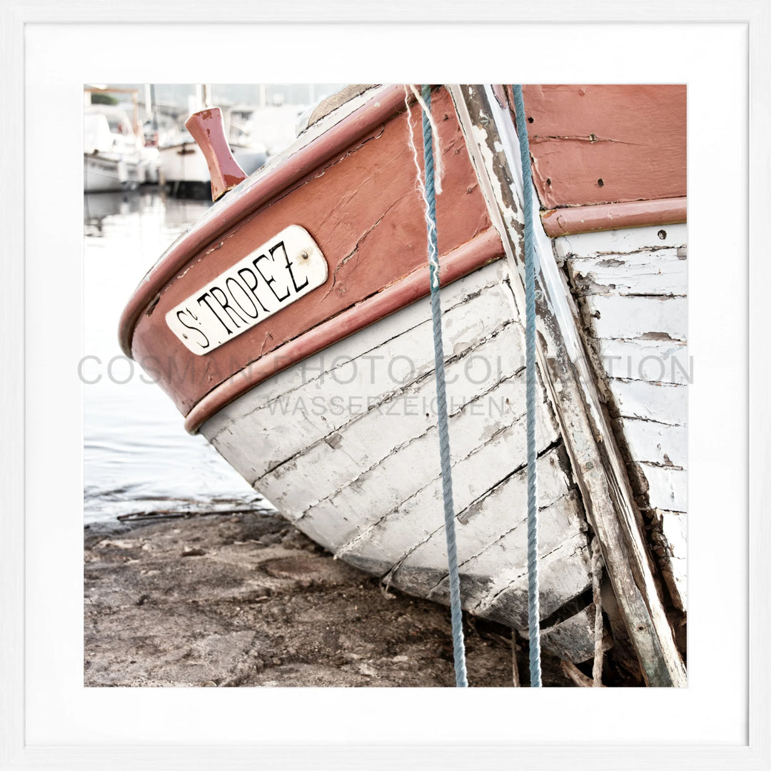 Poster ’Fischerboot’ Saint Tropez ST27Q - Weiss 1.5cm