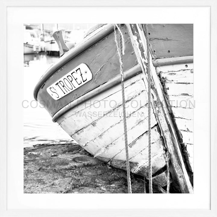 Poster ’Fischerboot’ Saint Tropez ST27Q - Weiss 1.5cm