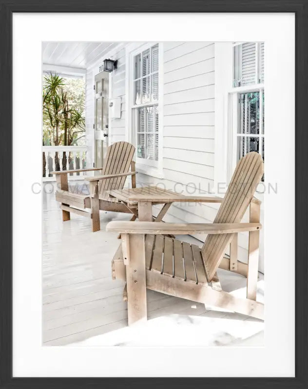 Poster Florida Key West ’Deckchair’ FL44 - Schwarz matt