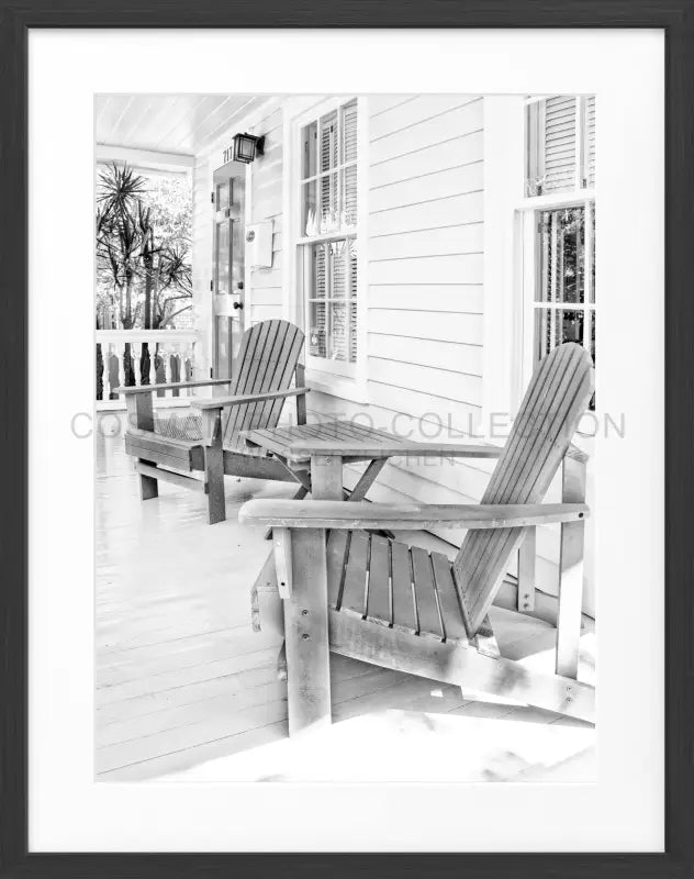 Poster Florida Key West ’Deckchair’ FL44 - Schwarz matt