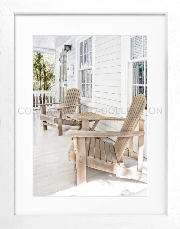 Poster Florida Key West ’Deckchair’ FL44 - Weiss 3cm