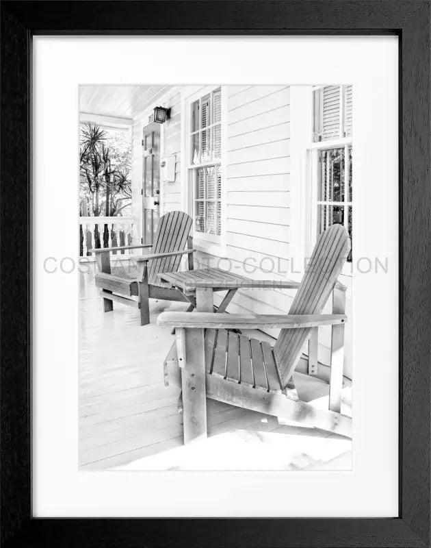 Poster Florida Key West ’Deckchair’ FL44 - Schwarz 3cm