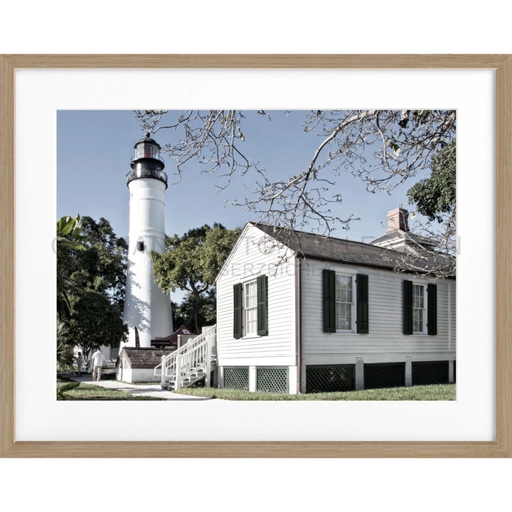 Poster Florida Key West ’Lighthouse’ FL10 - Eiche