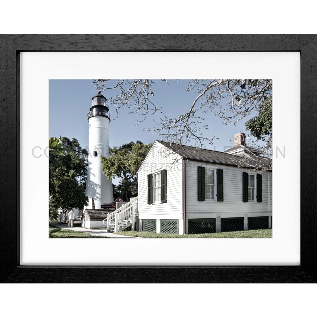 Poster Florida Key West ’Lighthouse’ FL10 - Schwarz 3cm