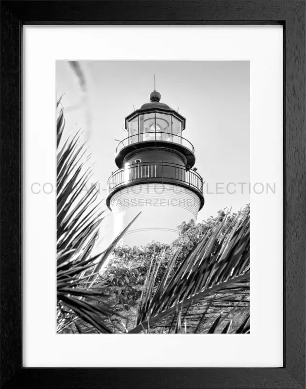 Poster Florida Key West ’Lighthouse’ FL28 - Schwarz 3cm