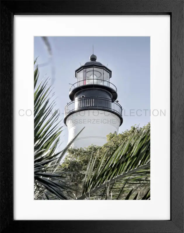 Poster Florida Key West ’Lighthouse’ FL28 - Schwarz 3cm