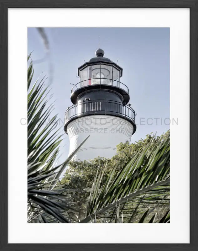 Poster Florida Key West ’Lighthouse’ FL28 - Schwarz