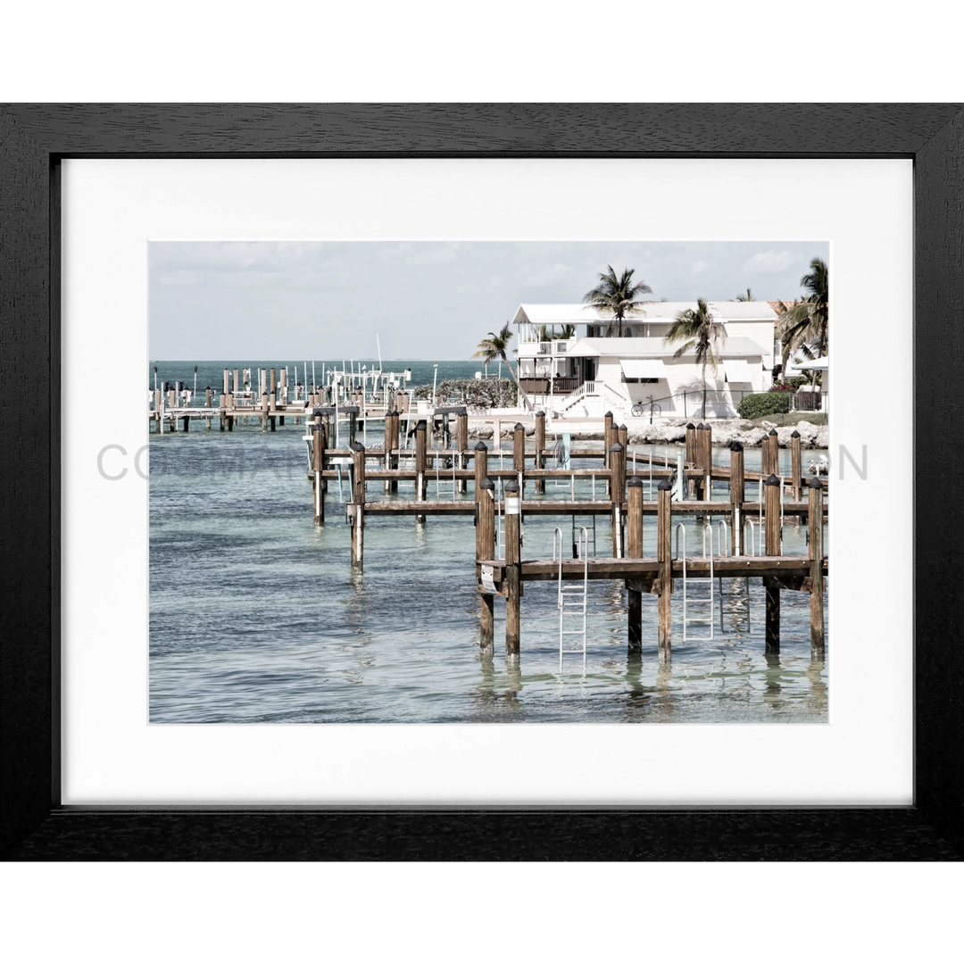 Poster Florida Keys ’Beach House’ FL04 - Schwarz 3cm