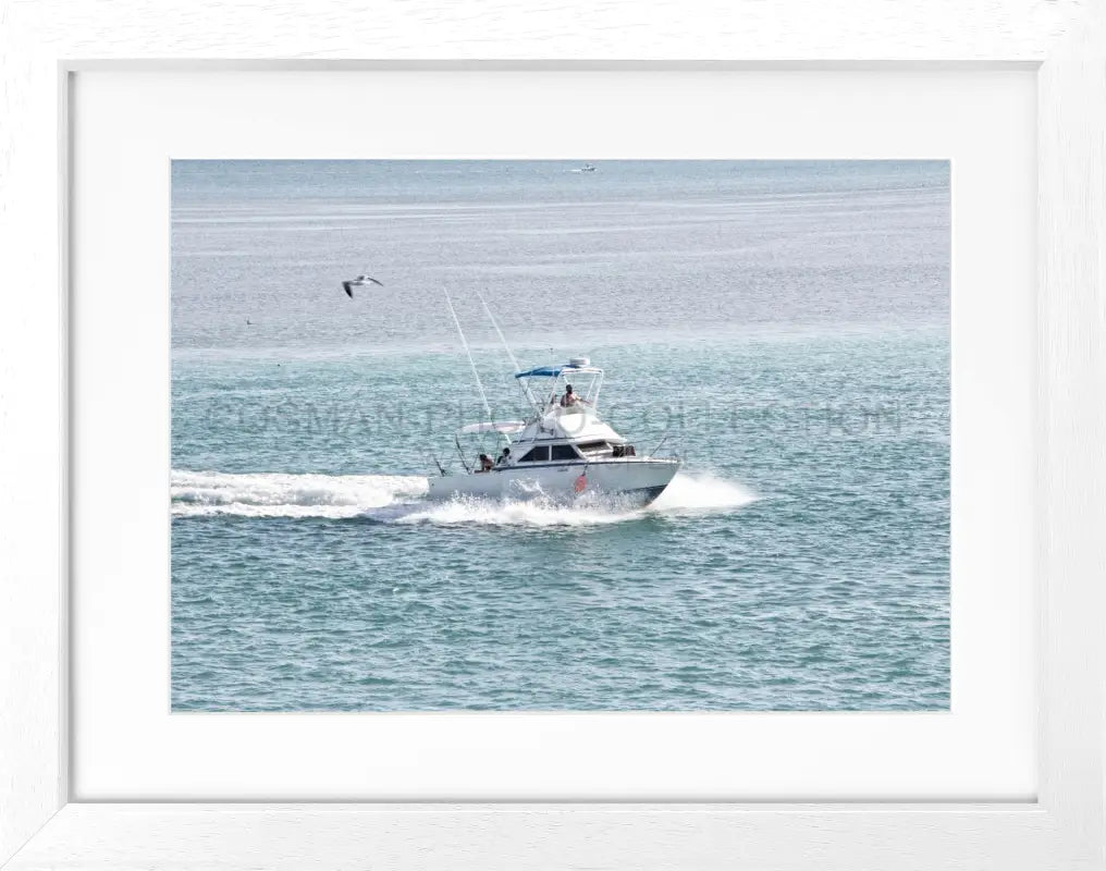 Poster Florida Keys ’Boat’ FL03 - Weiss 3cm / S (31cm x