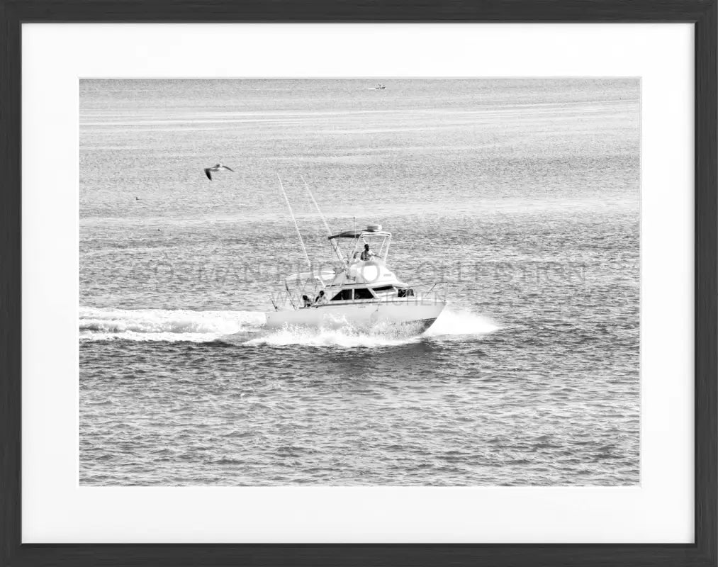 Poster Florida Keys ’Boat’ FL03 - Schwarz matt 1.5cm