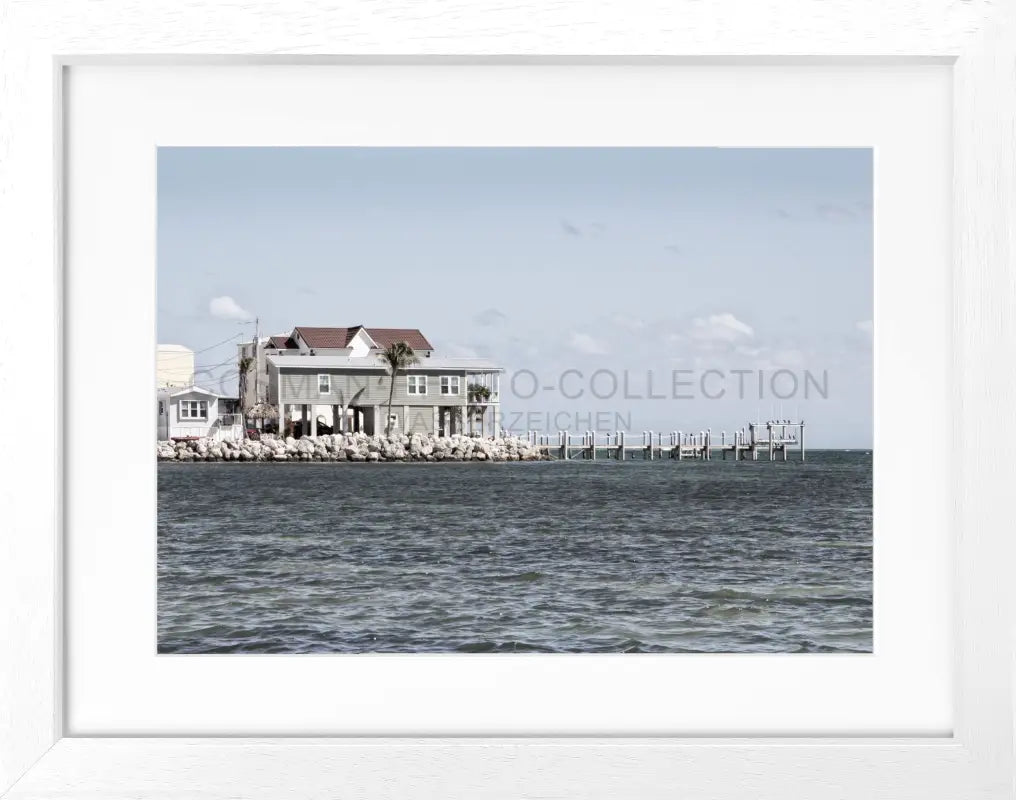 Poster Florida Keys FL13 - Weiss 3cm / S (31cm x 25cm)