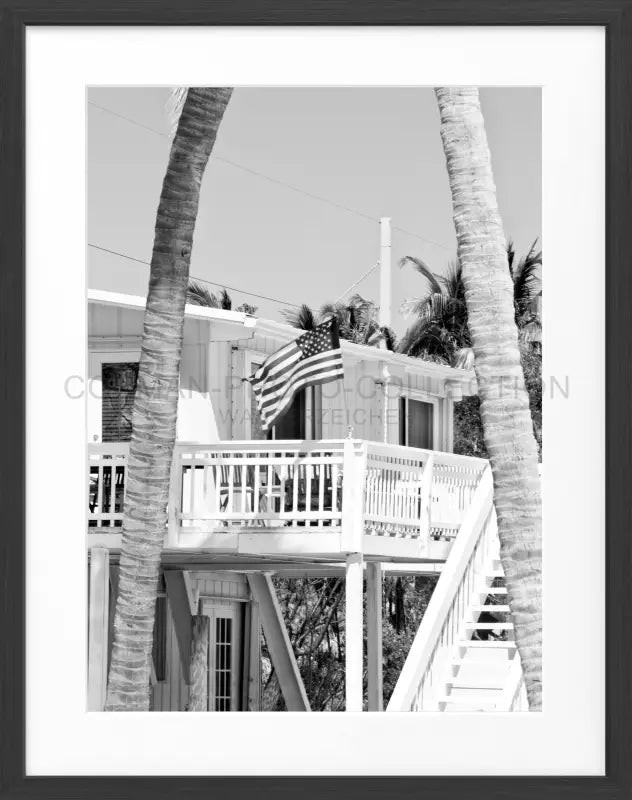 Poster Florida Keys FL20 - Schwarz matt 1.5cm / S (25cm x