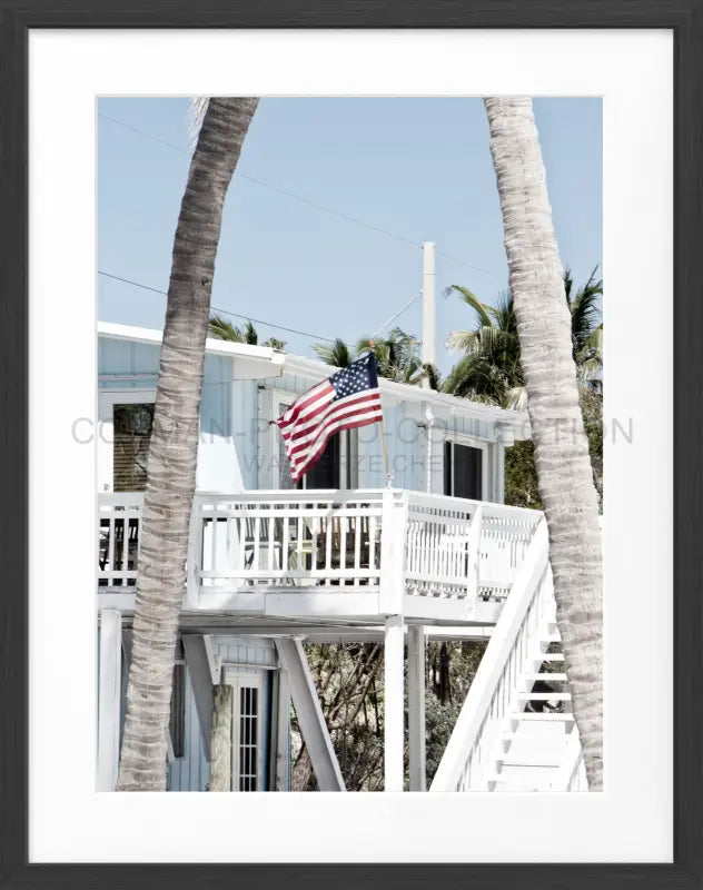 Poster Florida Keys FL20 - Schwarz matt 1.5cm / S (25cm x