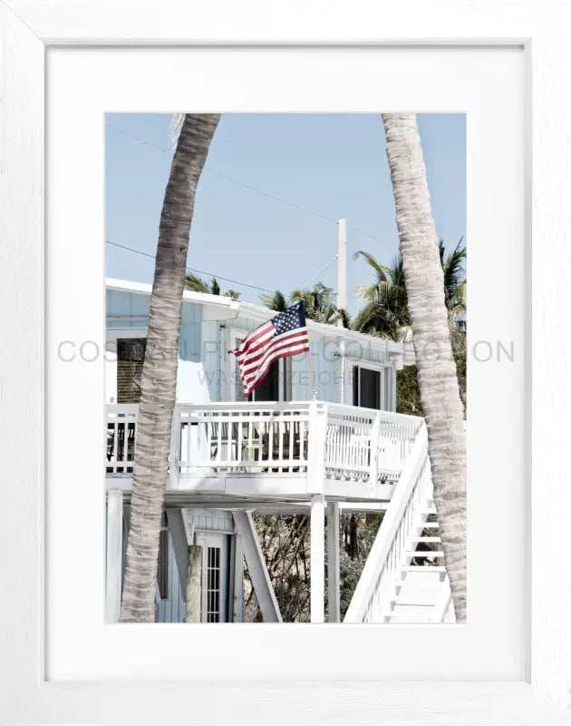 Poster Florida Keys FL20 - Weiss 3cm / S (25cm x 31cm)