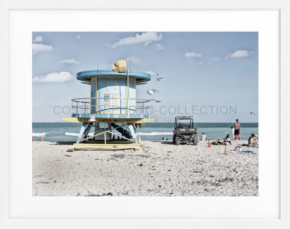 Poster Florida Miami Beach FL16 - Weiss 1.5cm / S (31cm x