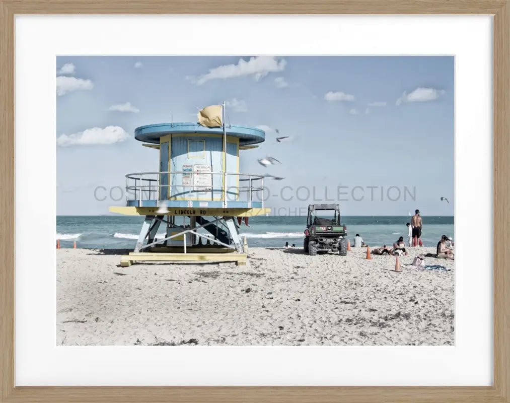 Poster Florida Miami Beach FL16 - Eiche Furnier 1.5cm / S