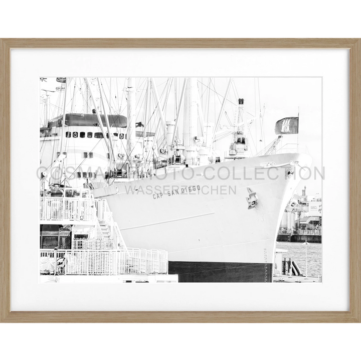 Poster Hamburg Hafen ’Cap San Diego’ HH10A - Eiche