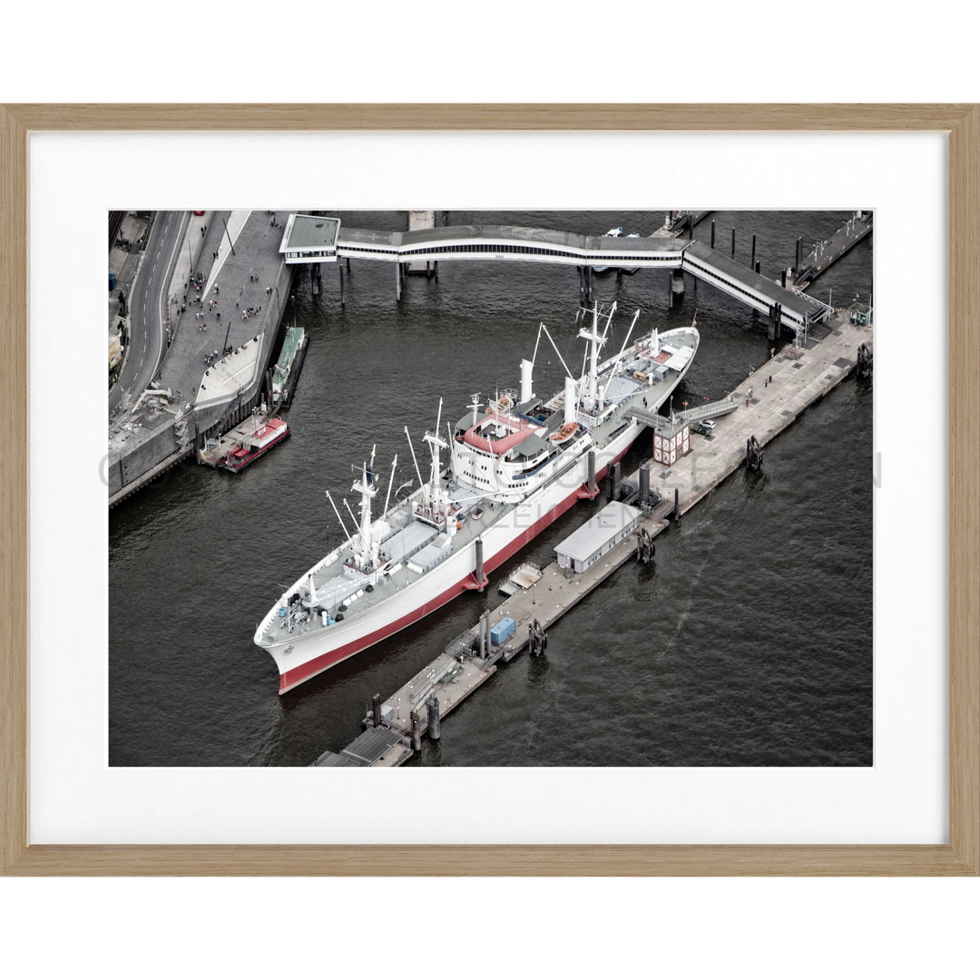 Poster Hamburg Hafen ’Cap San Diego’ HH12 - Eiche