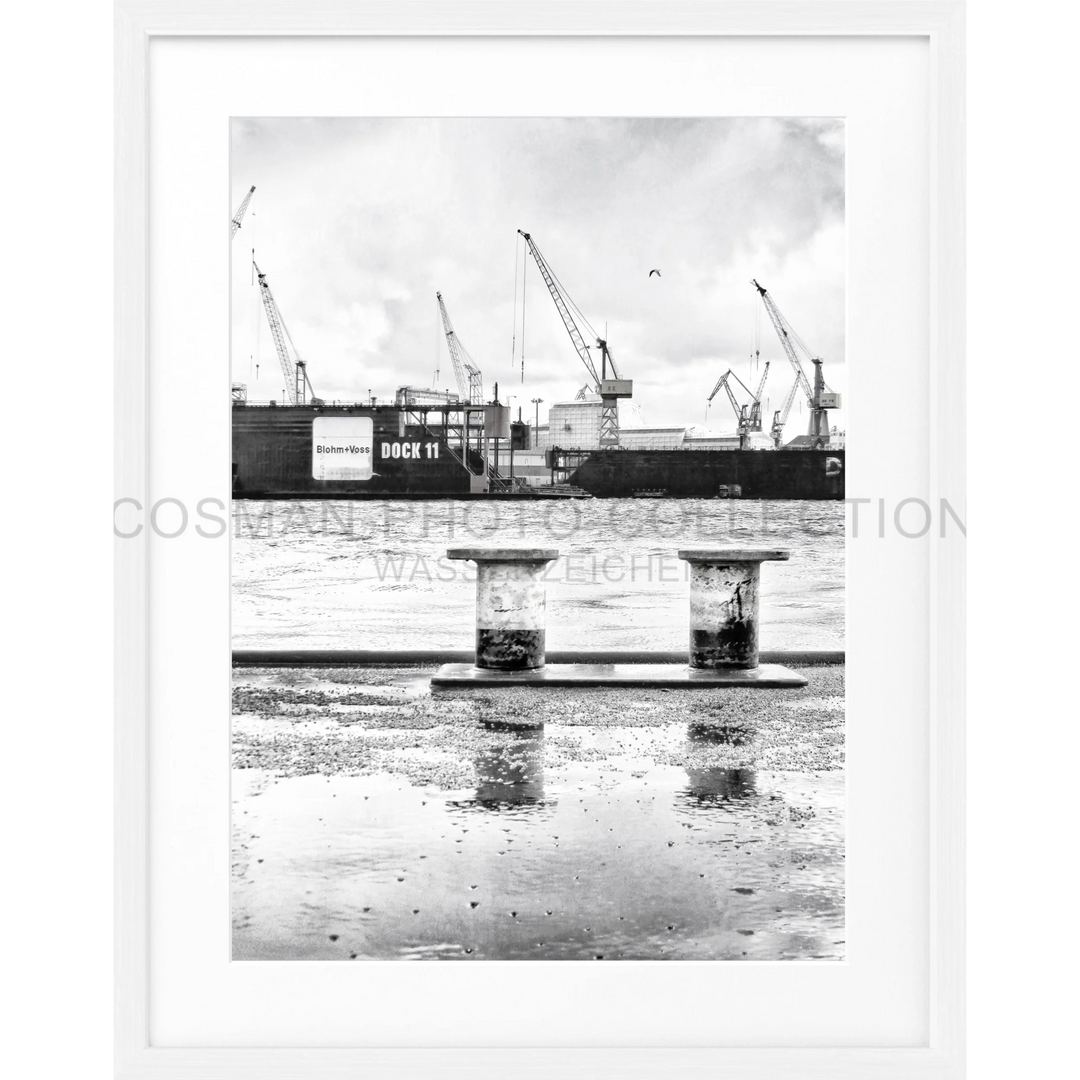 Poster Hamburg Hafen ’Dock 11’ HH05K - Weiss 1.5cm / S