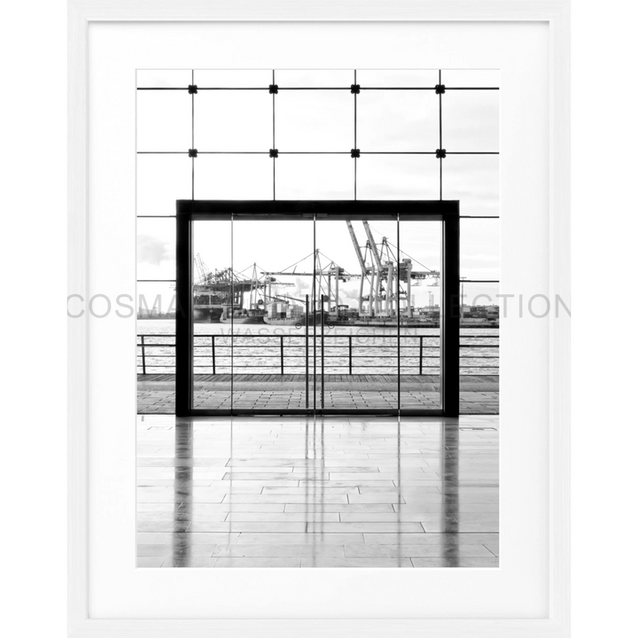 Poster Hamburg Hafen HH33 - Weiss 1.5cm / S (25cm x 31cm)