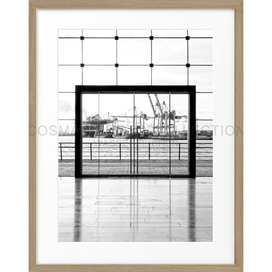 Poster Hamburg Hafen HH33 - Eiche Furnier 1.5cm / S (25cm x